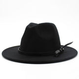 Panama Fedora For Women Winter Black