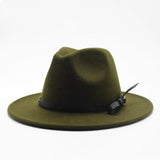 Panama Fedora For Women Winter Black
