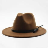 Panama Fedora For Women Winter Black