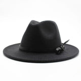 Panama Fedora For Women Winter Black
