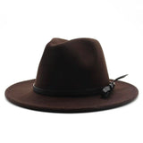 Panama Fedora For Women Winter Black